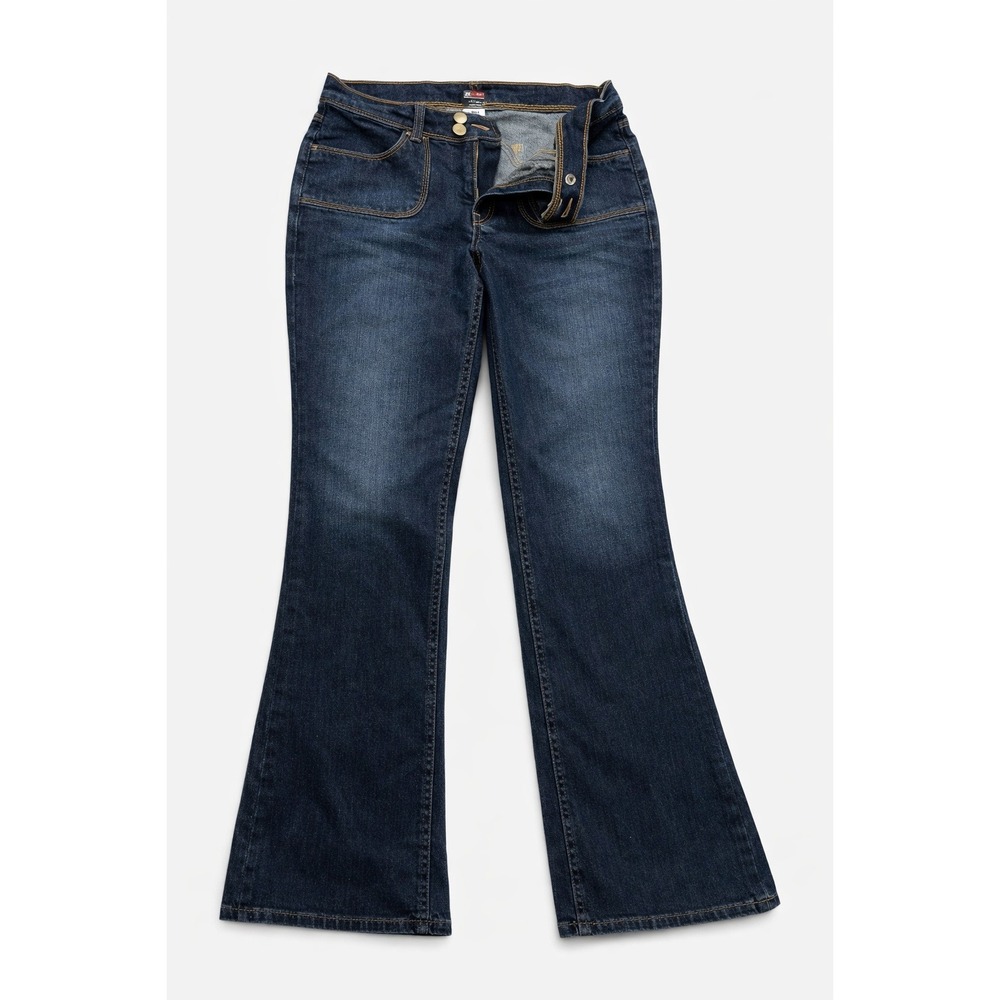 New York & Co Curvy Flare Jeans Women's 16‎ Mid Rise Y2K Denim